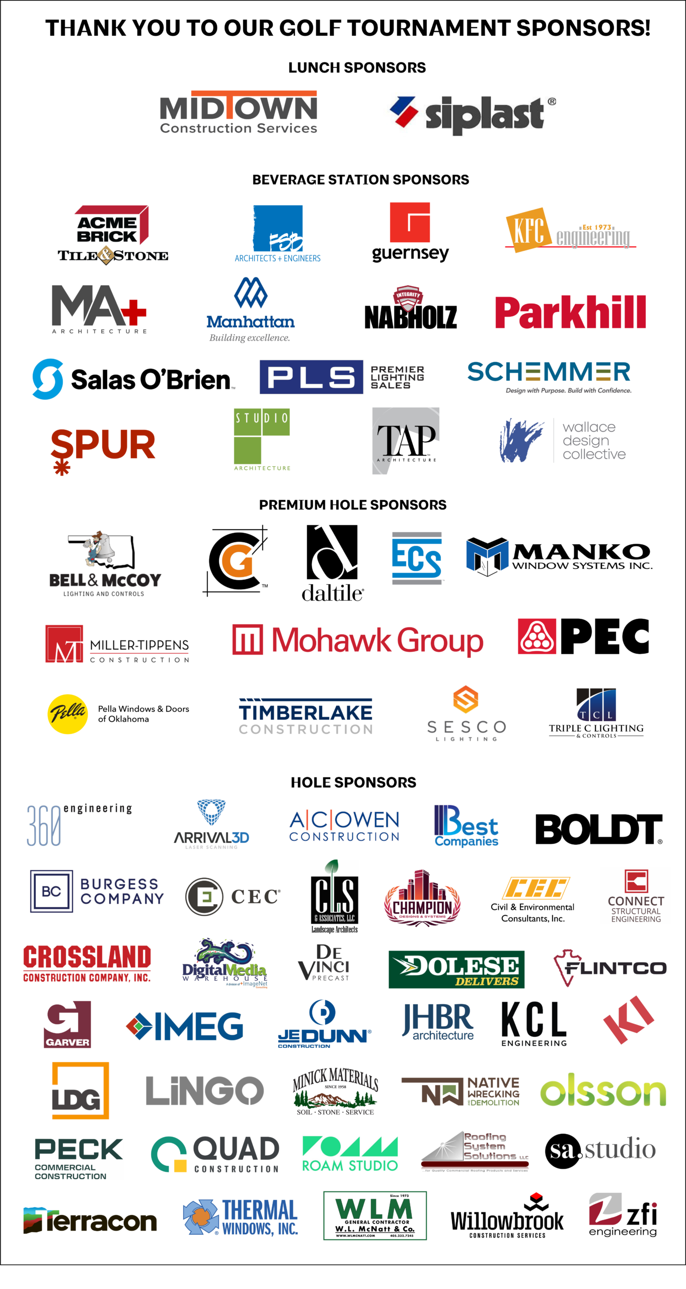 Golf Tournament All Sponsors 410